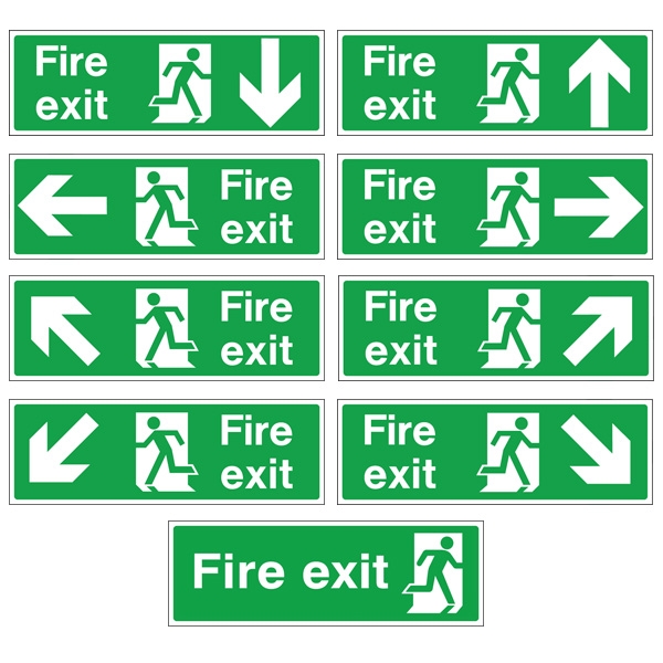 white-self-adhesive-fire-exit-signs